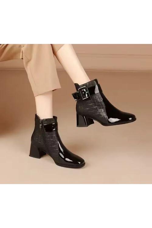 احذية نسائية شتوية بوت قصير كعب 