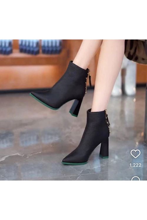 احذية نسائية شتوية بوت قصير كعب 