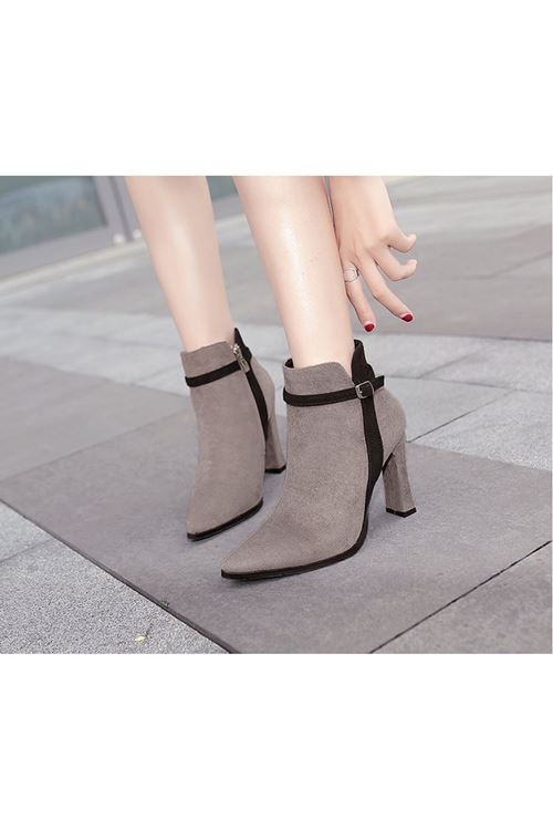 احذية نسائية شتوية بوت قصير كعب 