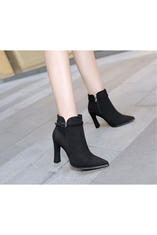 احذية نسائية شتوية بوت قصير كعب 