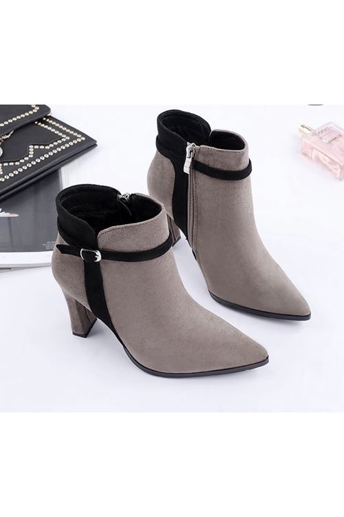 احذية نسائية شتوية بوت قصير كعب 