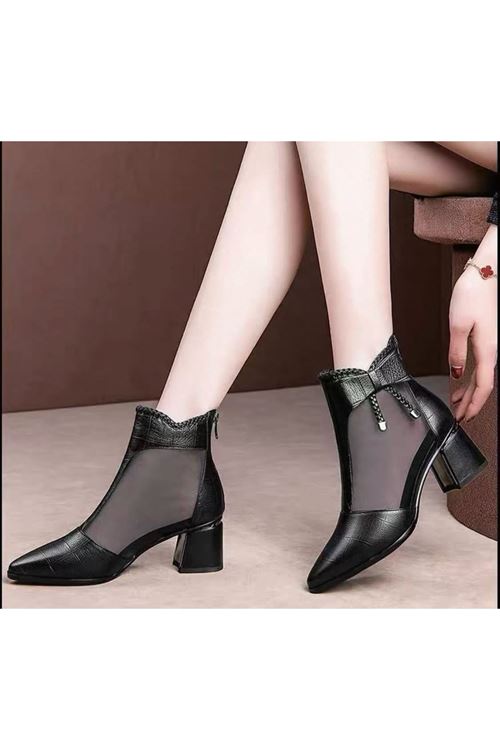 احذية نسائية شتوية بوت قصير كعب 