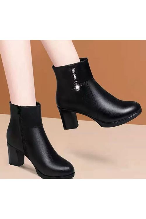 احذية نسائية شتوية بوت قصير كعب 