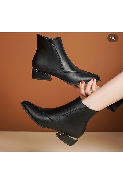 احذية نسائية شتوية بوت قصير كعب 