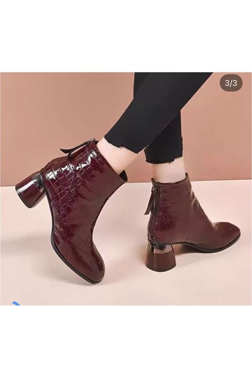 احذية نسائية شتوية بوت قصير كعب 