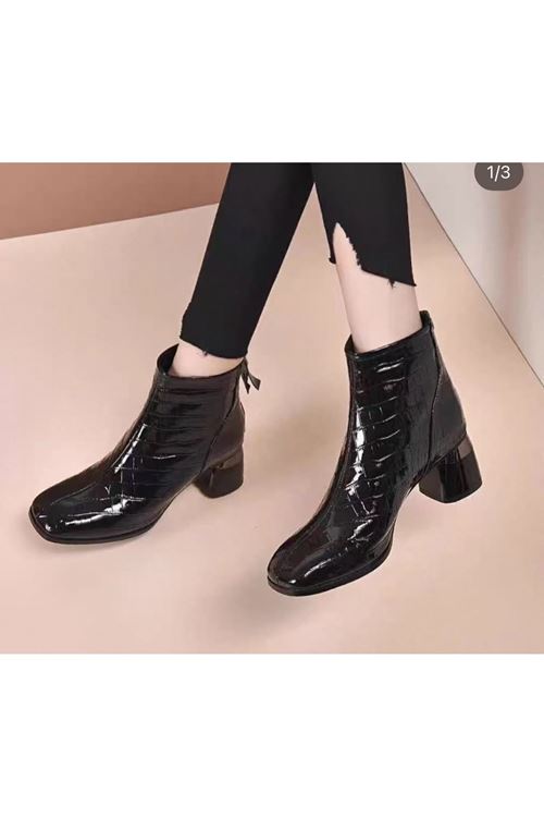 احذية نسائية شتوية بوت قصير كعب 