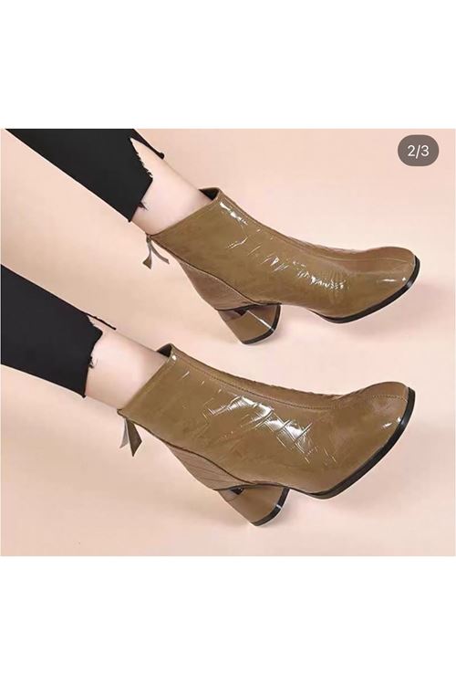 احذية نسائية شتوية بوت قصير كعب 