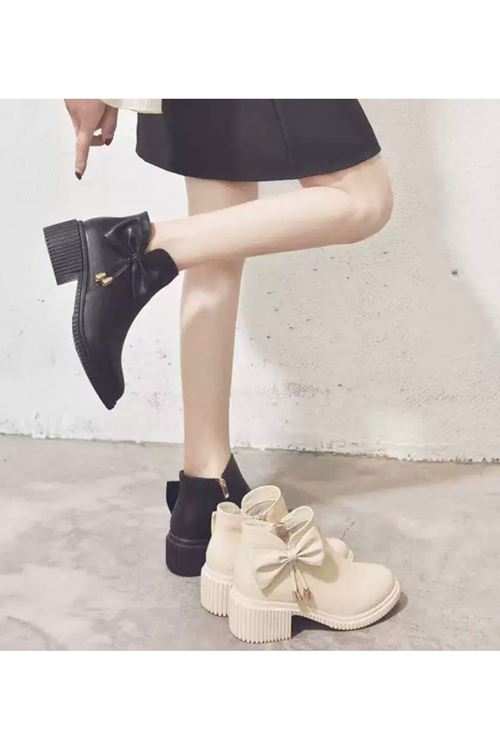 احذية نسائية شتوية بوت قصير كعب 