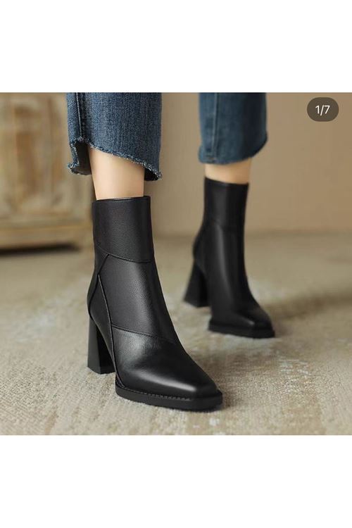 احذية نسائية شتوية بوت قصير كعب 