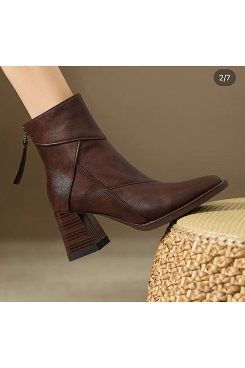 احذية نسائية شتوية بوت قصير كعب 