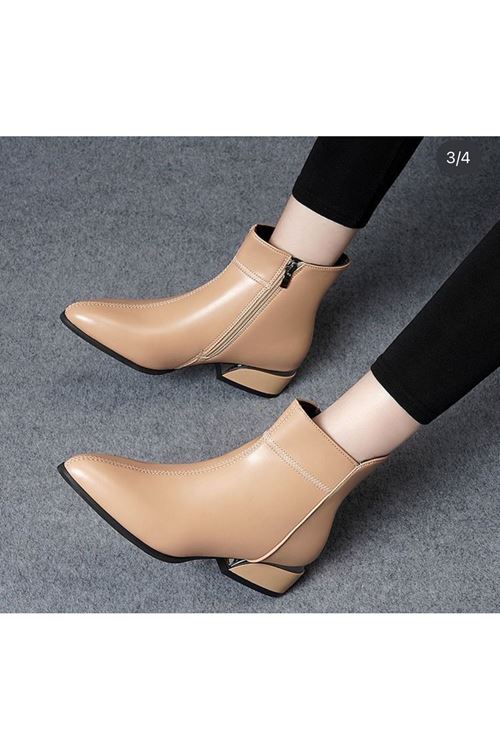 احذية نسائية شتوية بوت قصير كعب 