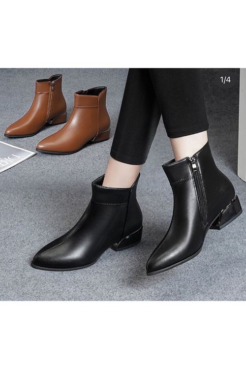 احذية نسائية شتوية بوت قصير كعب 