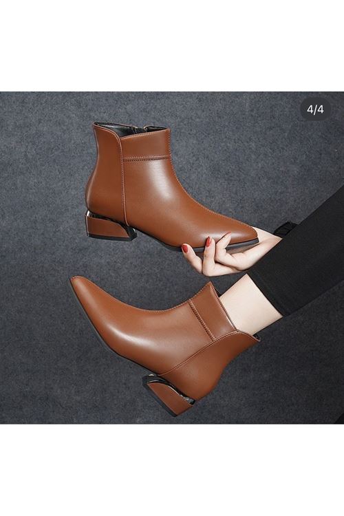 احذية نسائية شتوية بوت قصير كعب 