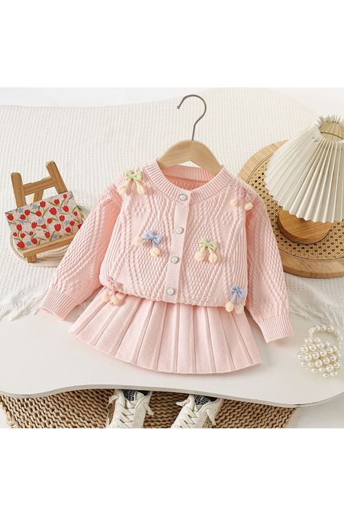 طفل بنت شتوية تنورة قميص 