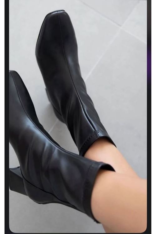 احذية نسائية شتوية بوت قصير كعب 