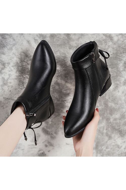 احذية نسائية شتوية بوت قصير كعب 