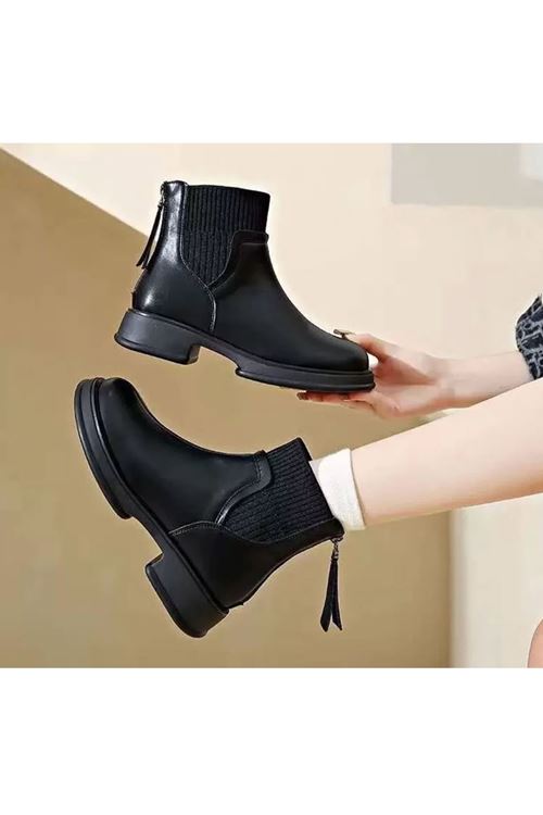 احذية نسائية شتوية بوت قصير كعب 