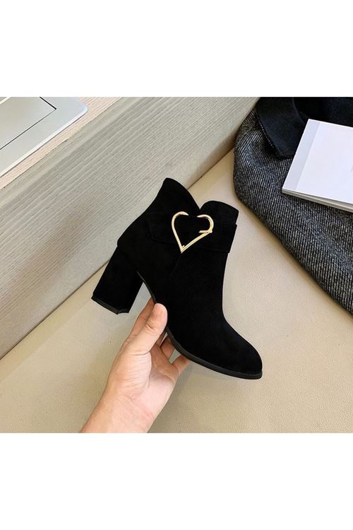 احذية نسائية شتوية بوت قصير كعب 