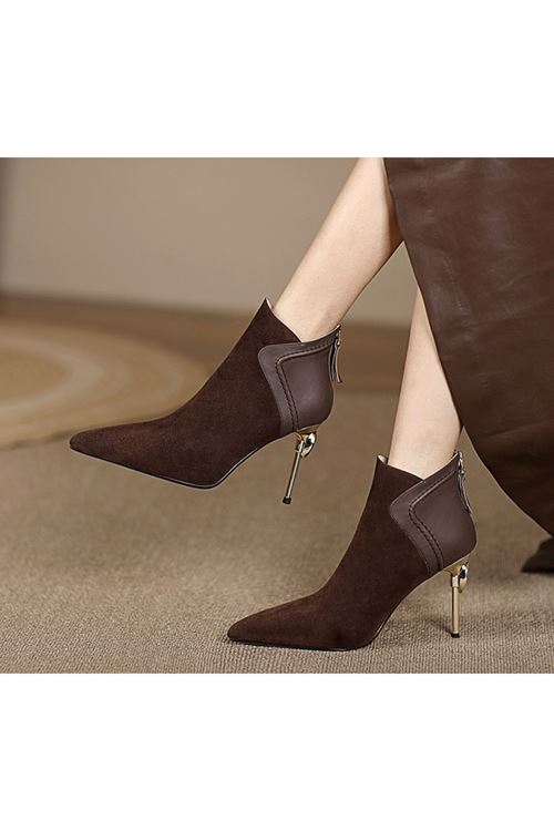 احذية نسائية شتوية بوت قصير كعب 