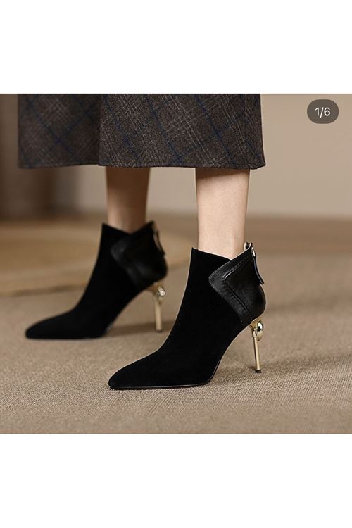 احذية نسائية شتوية بوت قصير كعب 