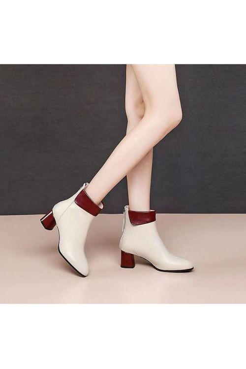 احذية نسائية شتوية بوت قصير كعب 