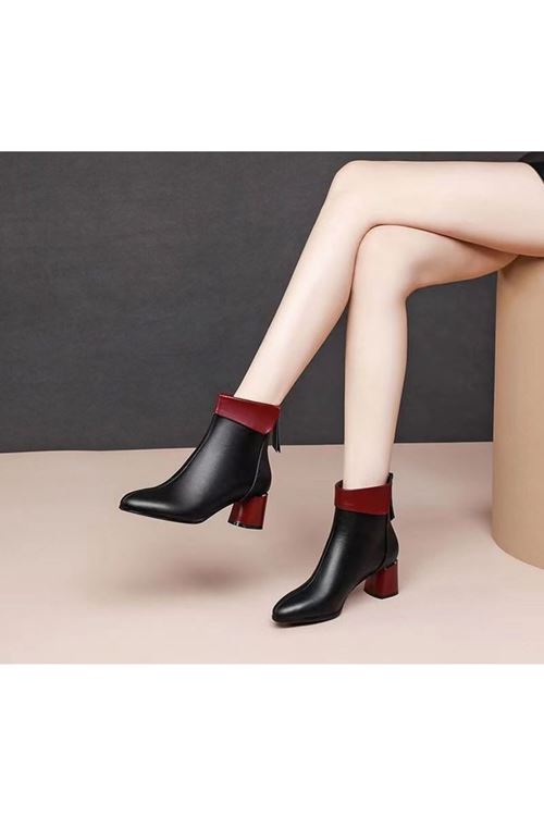 احذية نسائية شتوية بوت قصير كعب 