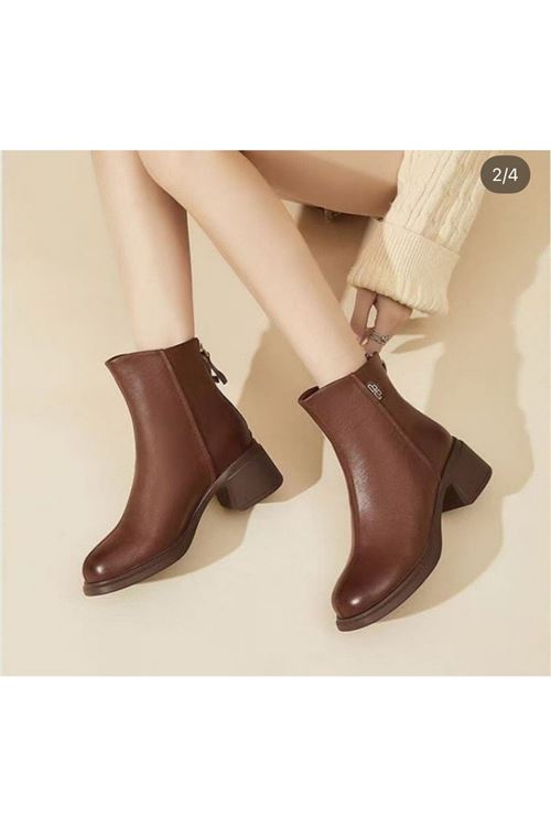 احذية نسائية شتوية بوت قصير كعب 