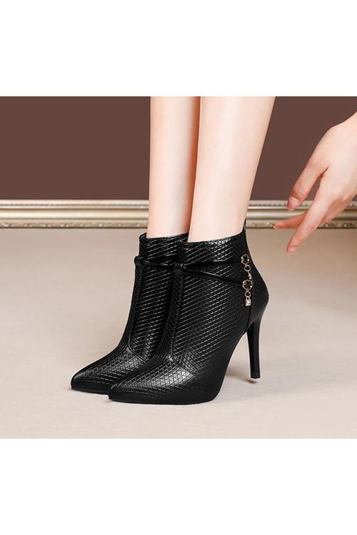 احذية نسائية شتوية بوت قصير كعب  