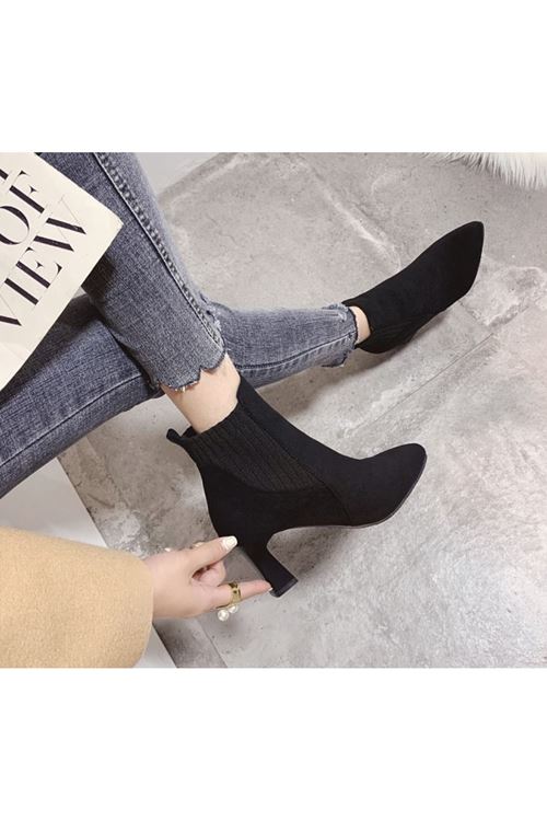 احذية نسائية شتوية بوت قصير كعب 