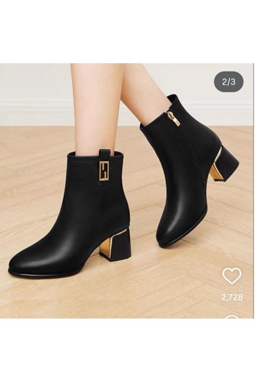 احذية نسائية شتوية بوت قصير كعب 