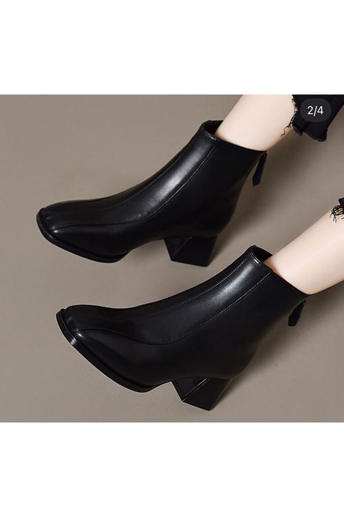 احذية نسائية شتوية بوت قصير كعب  