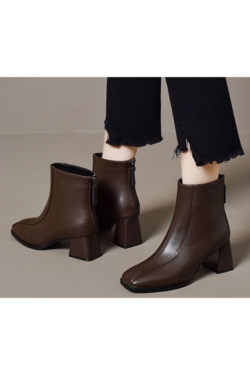 احذية نسائية شتوية بوت قصير كعب  