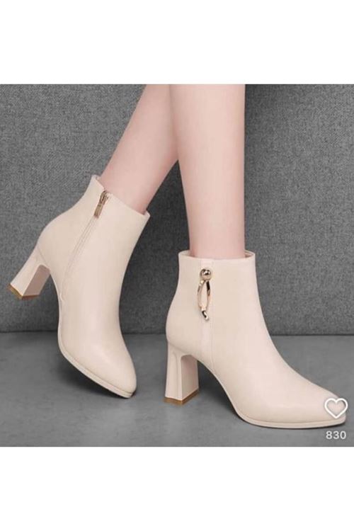 احذية نسائية شتوية بوت قصير كعب