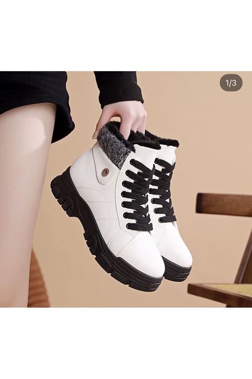 احذية نسائية شتوية بوت قصير فلات