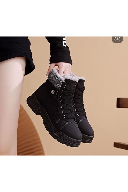 احذية نسائية شتوية بوت قصير فلات