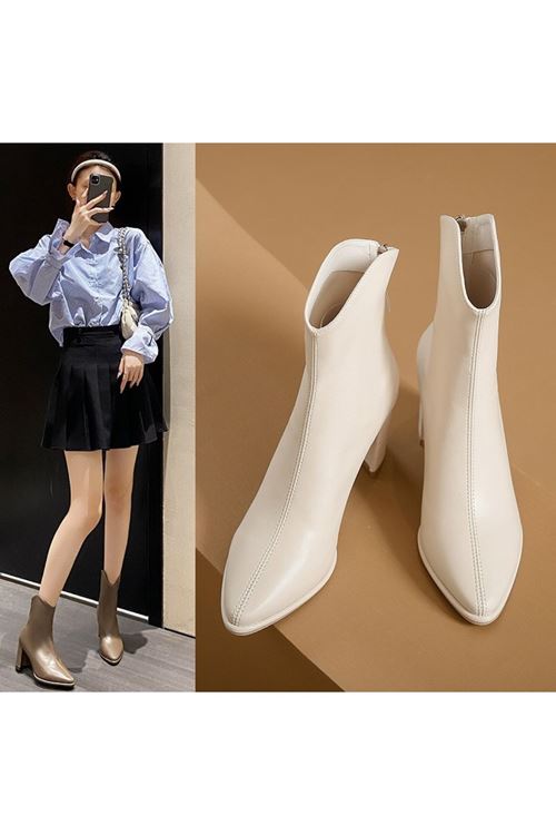 احذية نسائية شتوية بوت قصير كعب 