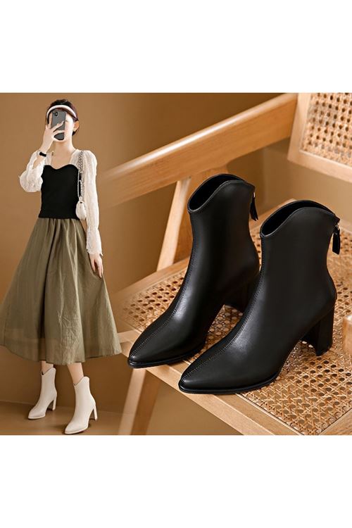 احذية نسائية شتوية بوت قصير كعب 