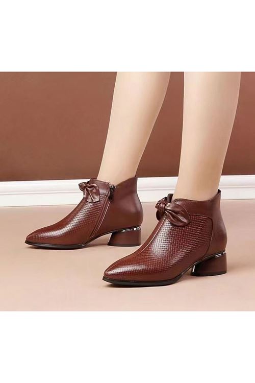 احذية نسائية شتوية بوت قصير كعب 