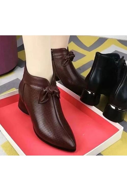 احذية نسائية شتوية بوت قصير كعب 