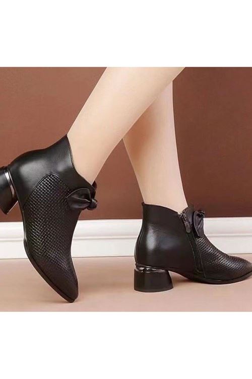 احذية نسائية شتوية بوت قصير كعب 