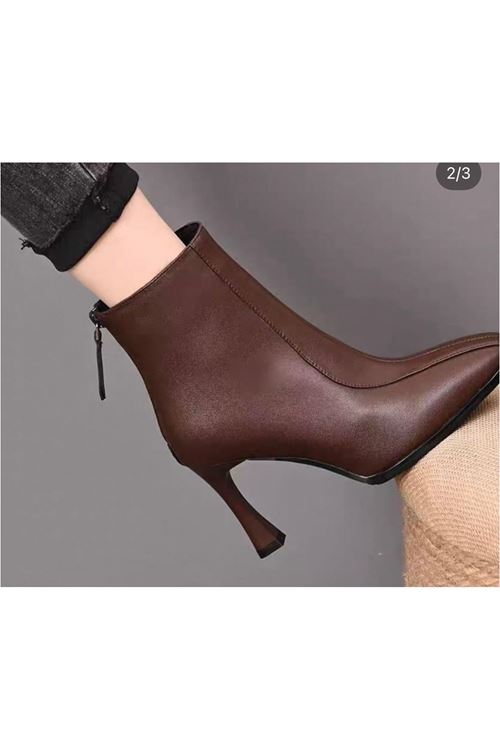 احذية نسائية شتوية بوت قصير كعب  