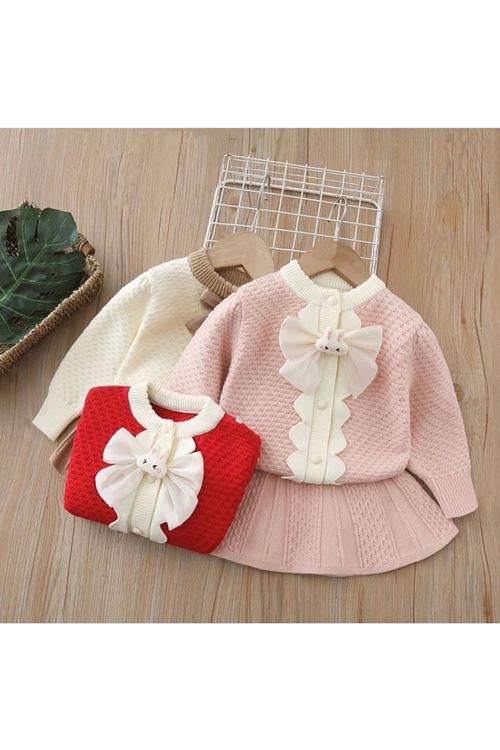 طفل بنت شتوية تنورة قميص 