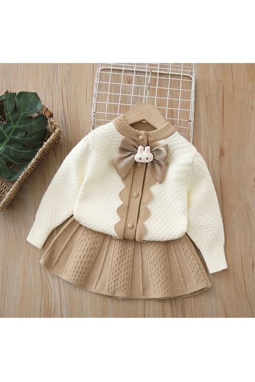 طفل بنت شتوية تنورة قميص 