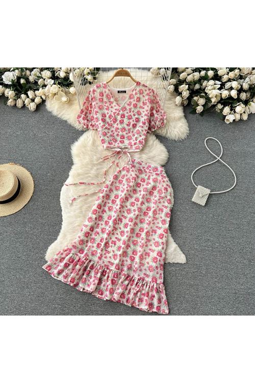 ملابس نسائية صيفية تنورة قميص  