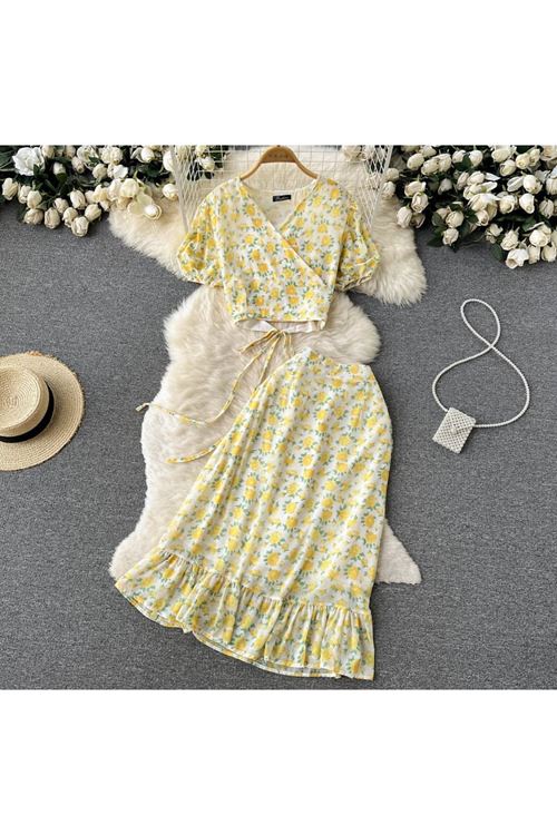 ملابس نسائية صيفية تنورة قميص  