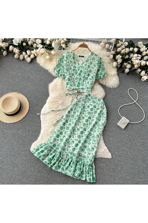 ملابس نسائية صيفية تنورة قميص  