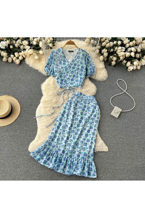 ملابس نسائية صيفية تنورة قميص  