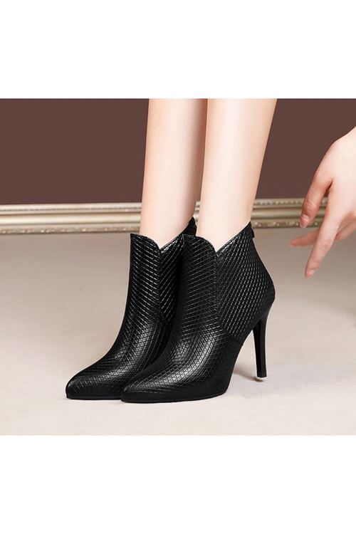 احذية نسائية شتوية بوت قصير كعب 