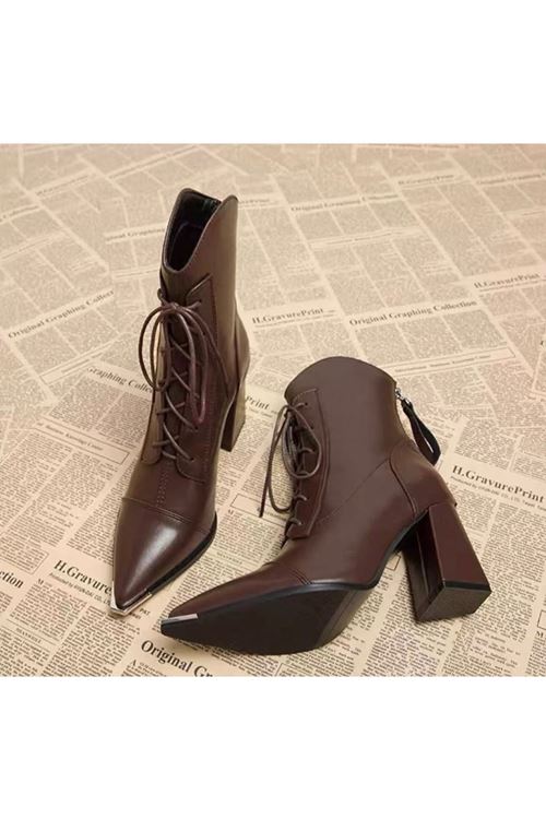 احذية نسائية شتوية بوت قصير كعب 