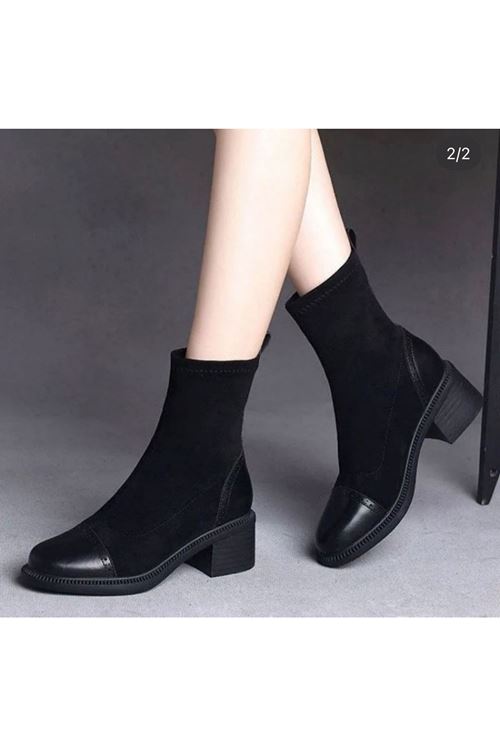 احذية نسائية شتوية بوت قصير كعب